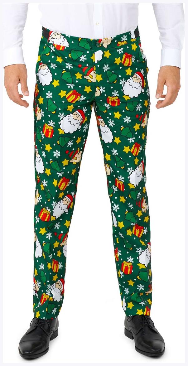 Suitmeister Men's Suits Santa Elves Green
