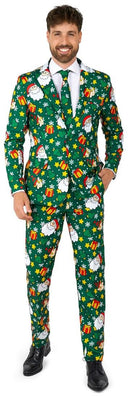 Suitmeister Men's Suits Santa Elves Green