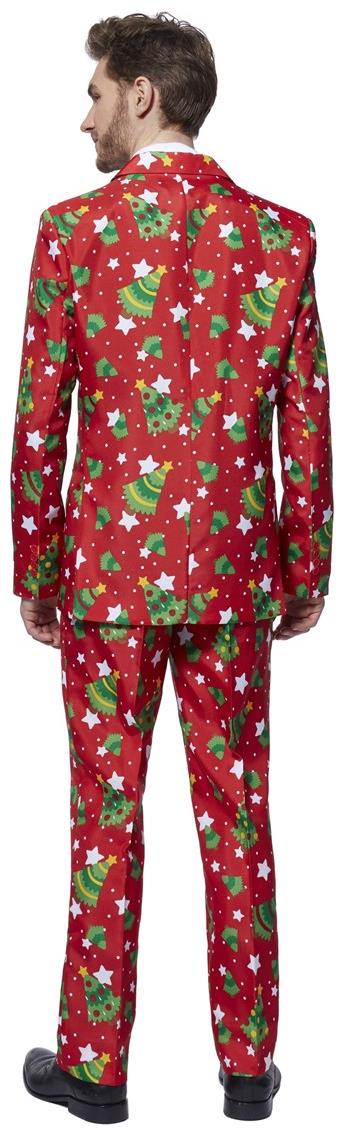 Suitmeister Men's Suits Christmas Trees Stars Red