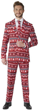 Suitmeister Men's Suits Nordic Pixel Red