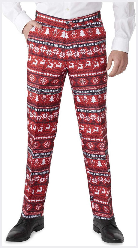 Suitmeister Men's Suits Nordic Pixel Red