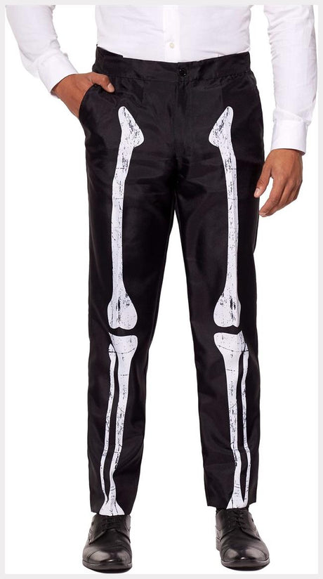 Suitmeister Men's Suits Skeleton Grunge Black