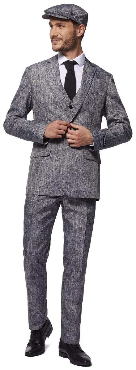 Vintage 20's Gangster Grey Suit for Halloween Parties and Themed Events