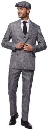 Vintage 20's Gangster Grey Suit for Halloween Parties and Themed Events