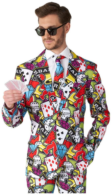 Stylish Suitmeister Casino Icons Suit for Halloween Parties Casino Events and Themed Celebrations