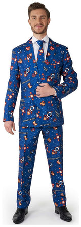Suitmeister Retro Gamer Navy Suit for Gamers Halloween Parties and Costume Events