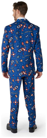 Suitmeister Retro Gamer Navy Suit for Gamers Halloween Parties and Costume Events