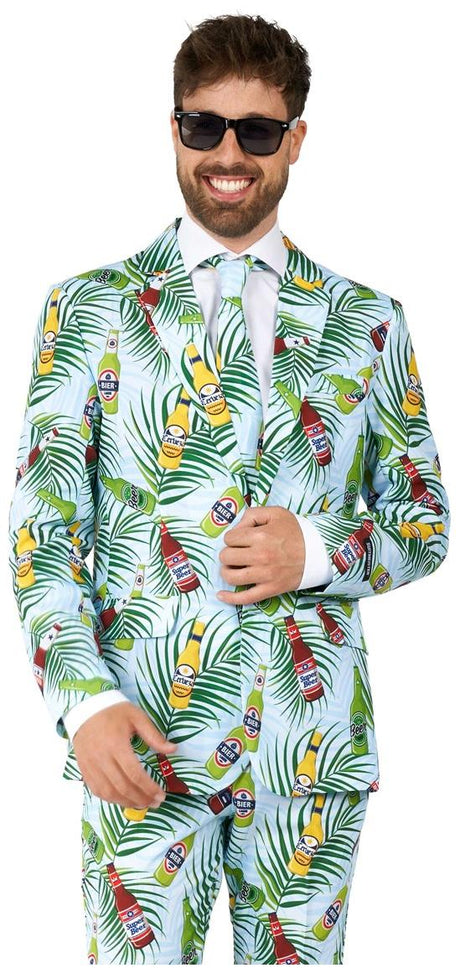 Stylish Suitmeister Tropical Beers Suit for Hawaiian Theme Parties Beach Days and Festivals