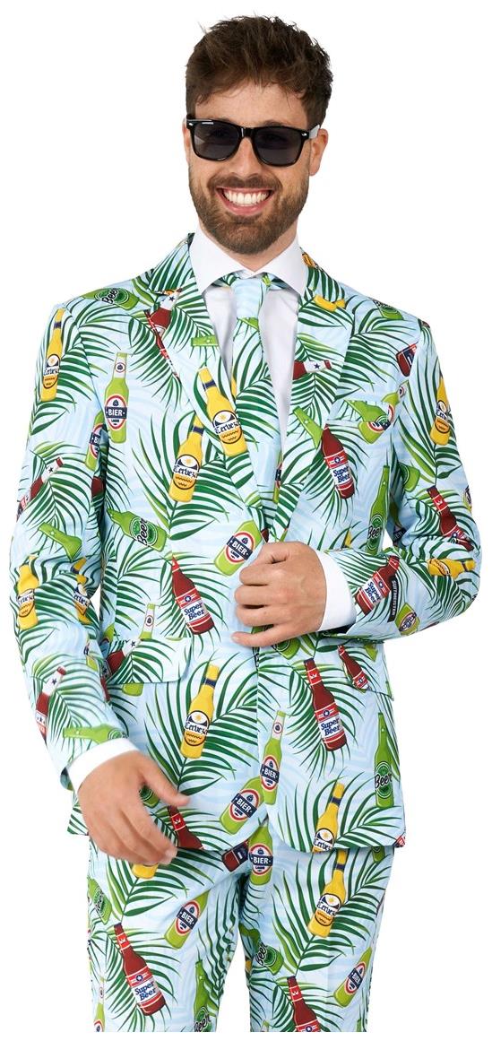 Suitmeister Men's Suits Tropical Beers Blue