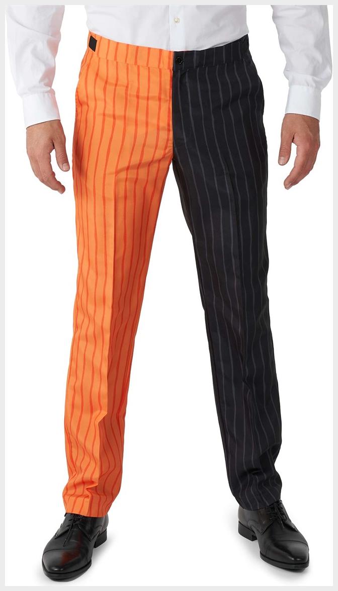 Stylish Jack-O Pinstripe Suit for Halloween Parties and Spooky Celebrations