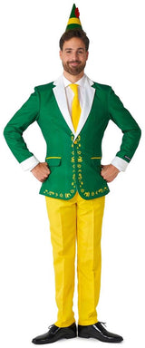 Suitmeister Men's Elf Costume for Christmas Celebrations Holiday Parties and Festive Events