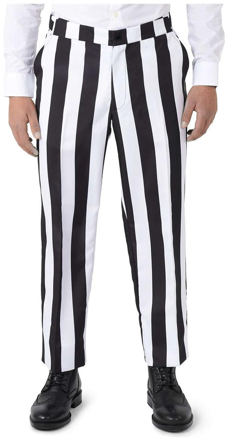 Classic Beetlejuice Men's Suit for Halloween Parties 80s Themed Events and Costume Celebrations