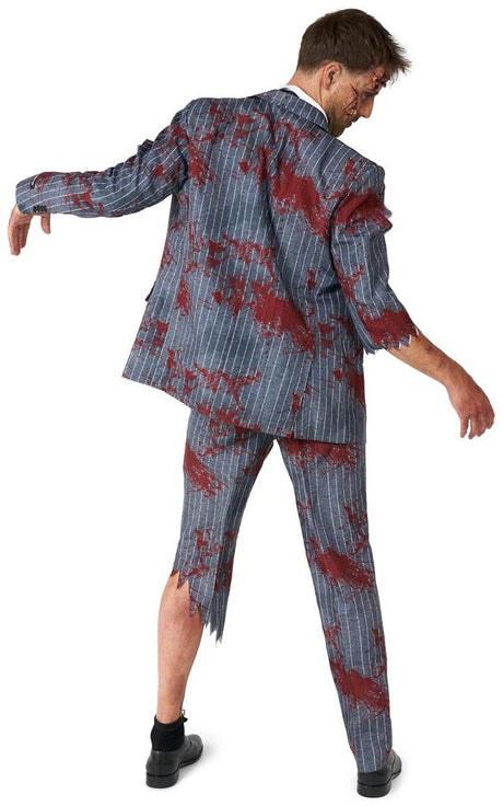 Suitmeister Zombie Grey Suit for Halloween Parties Corporate Events and Fun Costumed Celebrations