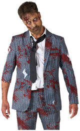 Suitmeister Zombie Grey Suit for Halloween Parties Corporate Events and Fun Costumed Celebrations