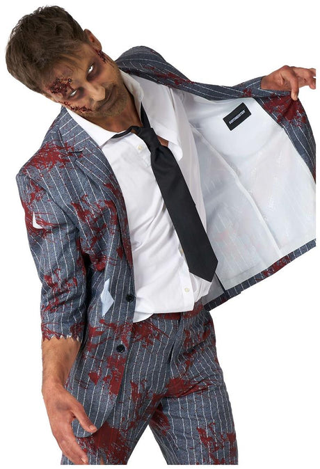 Suitmeister Zombie Grey Suit for Halloween Parties Corporate Events and Fun Costumed Celebrations