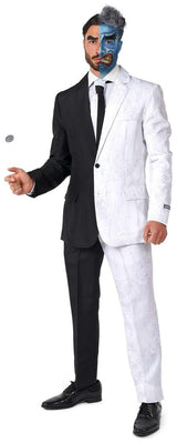 Innovative Suitmeister Men's Two Face Suit for Halloween Parties and Superhero Themed Events