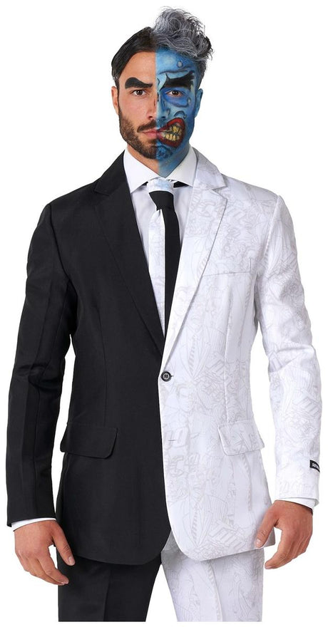 Innovative Suitmeister Men's Two Face Suit for Halloween Parties and Superhero Themed Events