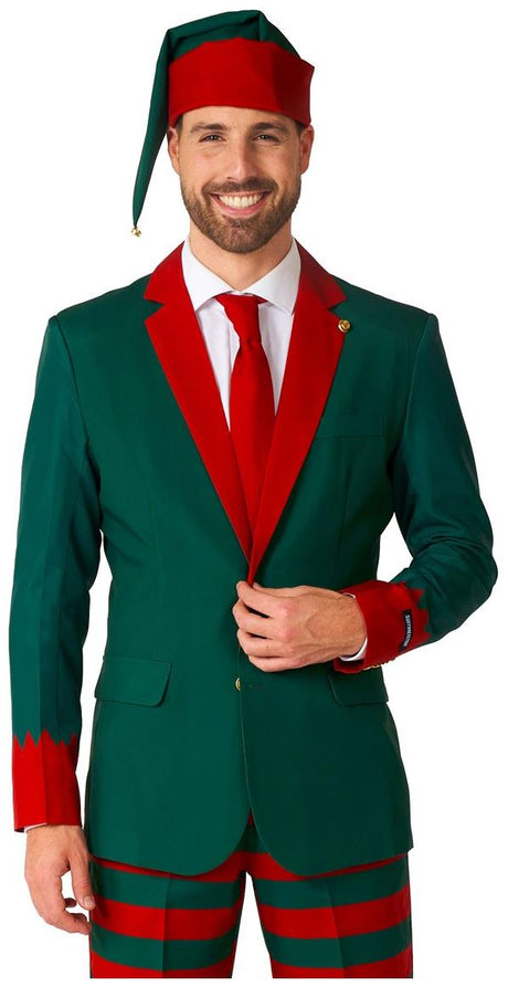 Suitmeister Christmas Elf Suit for Holiday Parties Family Gatherings and Festive Celebrations