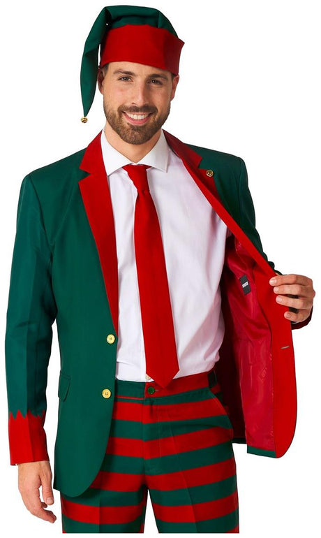 Suitmeister Christmas Elf Suit for Holiday Parties Family Gatherings and Festive Celebrations