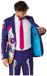Suitmeister Men's Suits Sugar Skull Purple