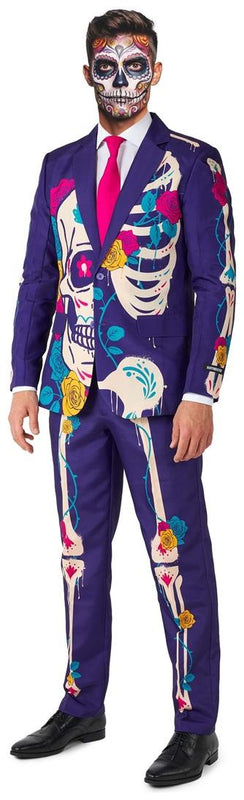 Suitmeister Men's Suits Sugar Skull Purple