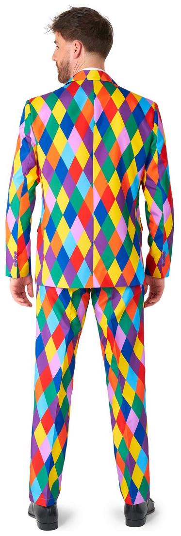 Vibrant Suitmeister Harleclown Suit for Mardi Gras Parties Costume Events and Fun Celebrations