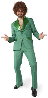 Stylish Suitmeister Men's Disco Suit Green for Halloween Events Parties and Themed Celebrations