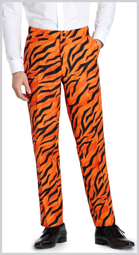Suitmeister Men's Suits Tiger Orange
