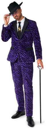 Stylish Suitmeister Men's Purple Pimp Costume for Halloween Parties and Dress-Up Events