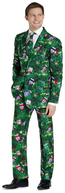 Suitmeister Men's Suits Christmas Beers Green