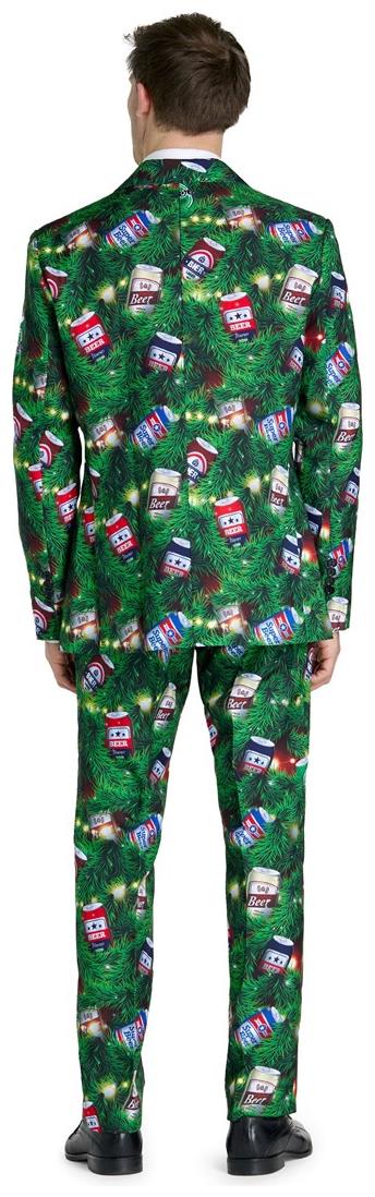 Suitmeister Men's Suits Christmas Beers Green