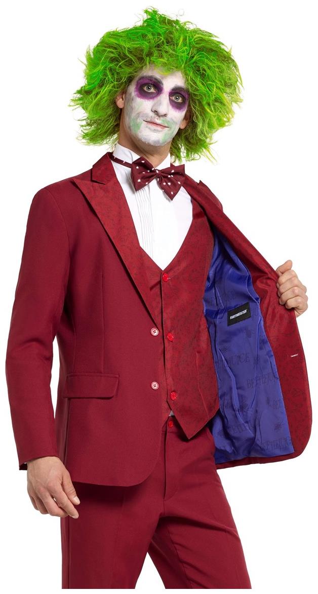 Stylish Beetlejuice Groom Suit for Halloween Parties Dress Up and Fun Events