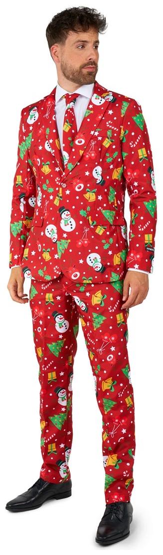 Suitmeister Men's Suits Christmas Red Icons - Light Up