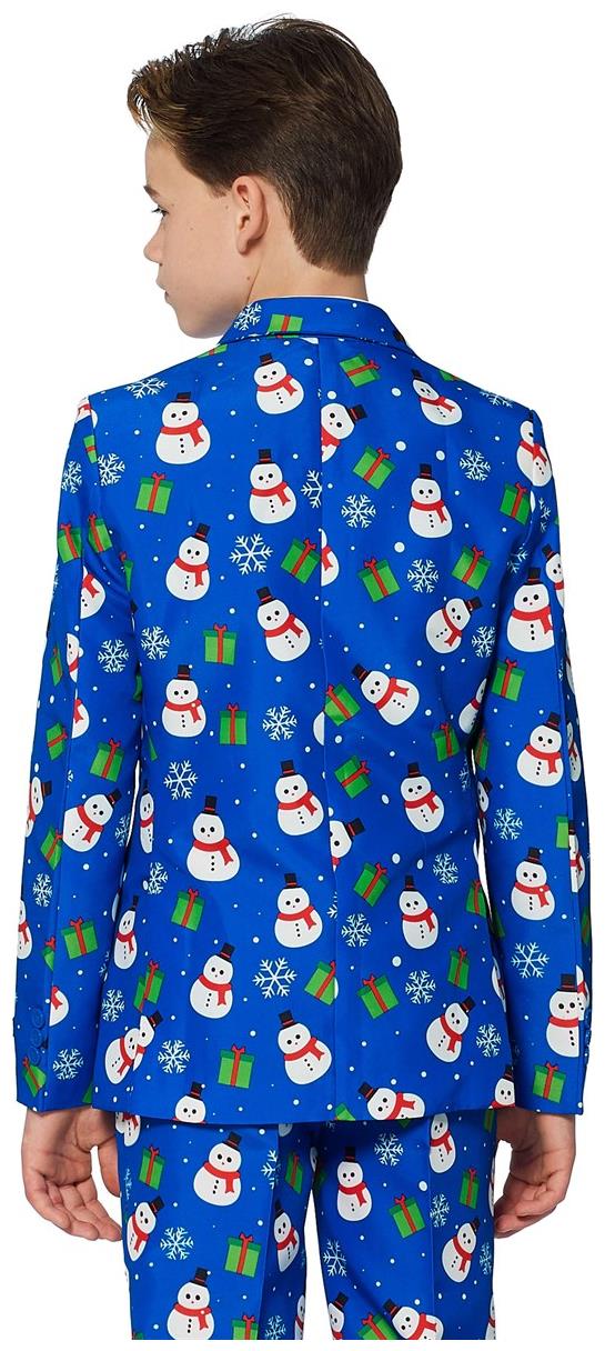 Fun Suitmeister Boys Christmas Blue Snowman Costume for Holiday Festivities and Family Gatherings