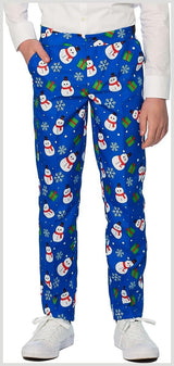 Fun Suitmeister Boys Christmas Blue Snowman Costume for Holiday Festivities and Family Gatherings