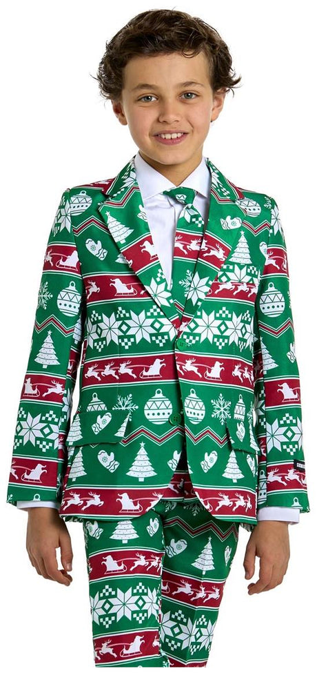 Suitmeister Boys' Suits BOYS Christmas Green Nordic