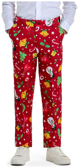Festive Boys Christmas Red Light Up Suit for Holiday Parties and Christmas Celebrations