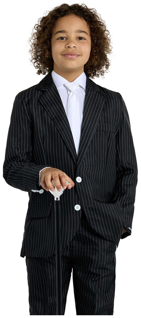 Suitmeister Boys' Suits Gangster Pinstripe Black