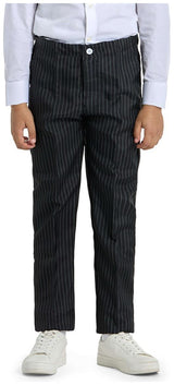 Suitmeister Boys' Suits Gangster Pinstripe Black