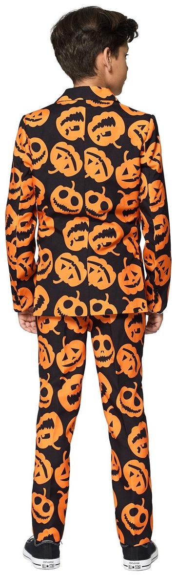 Stylish Pumpkin Faces Suit for Kids Halloween Parties and Spooky Dress Up Events