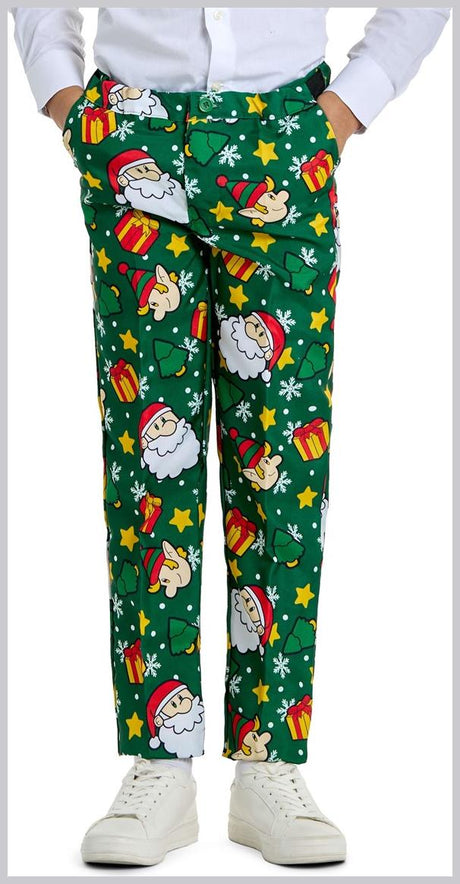 Adorable Suitmeister Boys Santa Elves Suit for Holiday Parties Christmas Gatherings and Family Celebrations