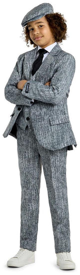 Suitmeister Boys 20's Gangster Grey Suit for Kids Halloween Parties Dress Up Events and Themed Celebrations