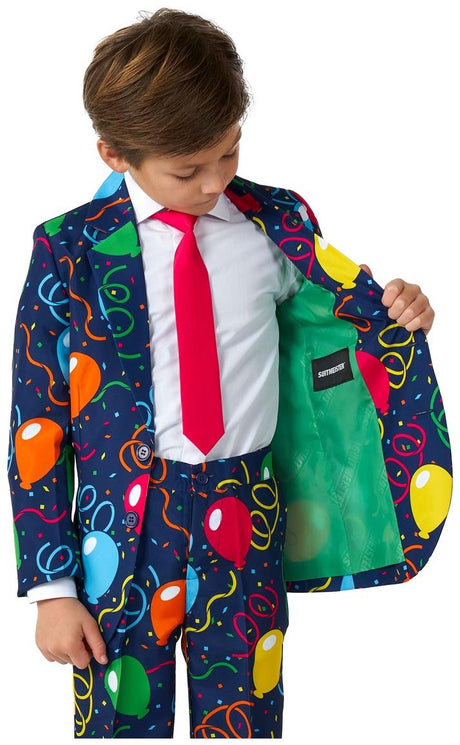 Suitmeister Boys' Suits BOYS Confetti Balloons Navy