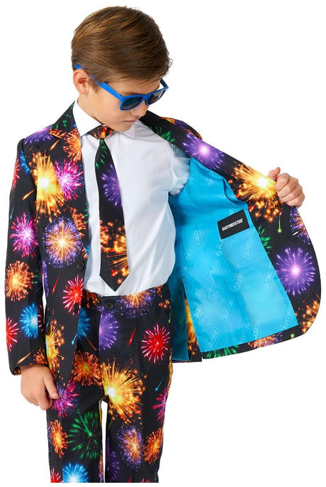 Suitmeister Boys' Suits BOYS Fireworks Black