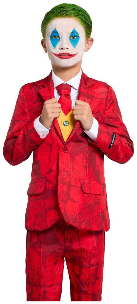 Scarlet Joker Boys Suit for Halloween Comic Book Parties and Costume Events