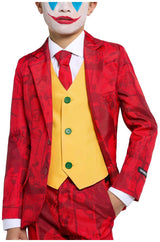 Scarlet Joker Boys Suit for Halloween Comic Book Parties and Costume Events