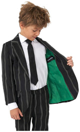 Glow in the Dark Oversized Pinstripe Suit for Boys Halloween Parties and Special Occasions