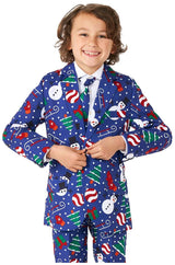 Suitmeister Boys' Suits BOYS Christmas Snowman Blue