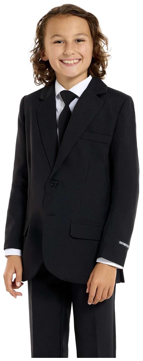Stylish Boys Solid Black Suit for Events Parties and Holiday Celebrations