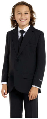 Stylish Boys Solid Black Suit for Events Parties and Holiday Celebrations